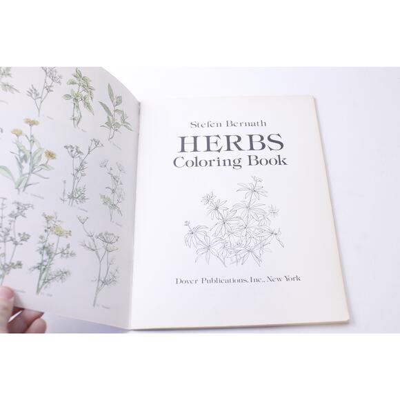 Dover, Herbs, Stefan Bernath, 1977,ring Book, Vintage, CRISP, Children's Activit - Picture 2 of 5